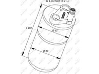 Uscator condensator aer conditionat Renault Espace 4 (Jk0/1), Laguna 2 (Bg0/1), Vel Satis (Bj0) Nrf 33322