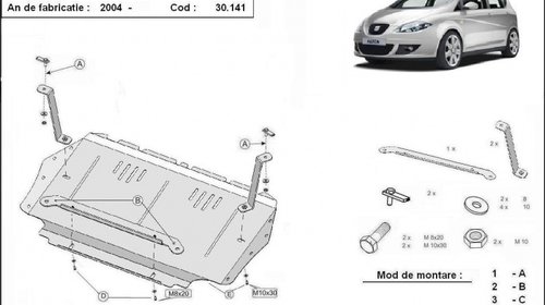 Vand Scut motor metalic Seat Altea dupa 2004