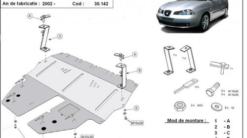 Vand Scut motor metalic Seat Cordoba