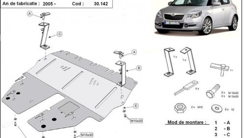 VAND Scut motor metalic Skoda Fabia