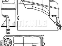 Vas de expansiune, racire (CRT117000S MAHLE KNECHT) MERCEDES-BENZ