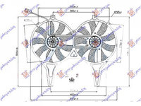 VENTILATOR AC MERCEDES E-CLASS W210 1995->2002 Ventilator AC complet benzina -diesel (dublu) (295/295MM) (2PIN) 1999->2002 PIESA NOUA ANI 1995 1996 1997 1998 1999 2000 2001 2002