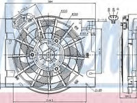 Ventilator,aer conditionat OPEL ASTRA G Cabriolet (F67) (2001 - 2005) NISSENS 85186