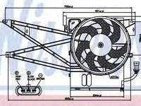 Ventilator,aer conditionat OPEL VECTRA B Hatchback (38) (1995 - 2003) NISSENS 85017 piesa NOUA