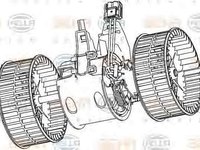 Ventilator aeroterma interior habitaclu BMW 5 E60 HELLA 8EW 351 040-651