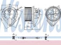 Ventilator aeroterma interior habitaclu MERCEDES-BENZ VITO caroserie 638 NISSENS 87052