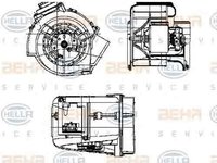 Ventilator aeroterma interior habitaclu MERCEDES-BENZ S-CLASS W220 HELLA 8EW 009 159-371