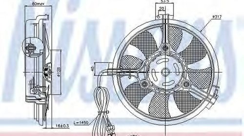 Ventilator clima AUDI A4 8D2 B5 NISSENS 85519