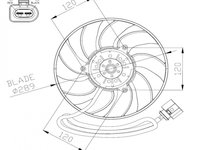 Ventilator Electroventilator GMV GMW Radiator Volkswagen VW Transporter 47946 12-177-895