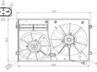 Ventilator Electroventilator GMV GMW Radiator Volkswagen VW Caddy 4 2015 2016 2017 2018 2019 2020 Minivan 5-usi 2.0 TDI DSG (140 hp) 47941 12-177-883