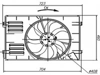 Ventilator Electroventilator GMV GMW Radiator Volkswagen VW Jetta 5 2005 2006 2007 2008 2009 2010 2011 Sedan 4-usi 1.6 TDI DSG (105 hp) 47925 12-196-722