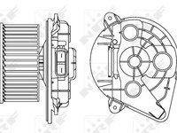 Ventilator habitaclu 34156 NRF pentru Nissan Primastar Opel Vivaro