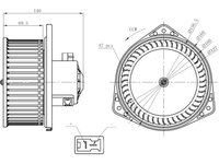 Ventilator habitaclu 34303 NRF pentru Nissan Patrol