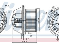 Ventilator habitaclu 87112 NISSENS pentru Mercedes-benz A-class Mercedes-benz B-class