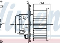 Ventilator habitaclu 87185 NISSENS pentru Alfa romeo 156 1997 1998 1999 2000 2001 2002 2003 2004 2005