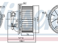 Ventilator habitaclu 87187 NISSENS pentru Renault Laguna