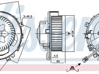 Ventilator habitaclu 87424 NISSENS pentru Seat Leon Vw Golf Skoda Octavia Audi A3