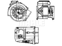 Ventilator habitaclu AB62000P MAHLE pentru Mercedes-benz S-class