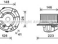 Ventilator habitaclu AI8501 AVA QUALITY COOLING pentru Audi 80 Audi Cabriolet Vw Passat Vw Eurovan Vw Transporter Seat Toledo Audi A4