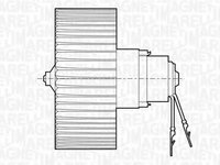 Ventilator, habitaclu ALFA ROMEO 145 (930), ALFA ROMEO 155 (167), FIAT TEMPRA (159) - MAGNETI MARELLI 069401294010