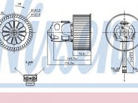 Ventilator, habitaclu BMW Seria 5 Touring (F11) (2010 - 2016) NISSENS 87240 piesa NOUA