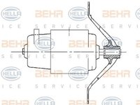 Ventilator habitaclu bord BMW 3 Compact E36 HELLA 8EW 009 158-381