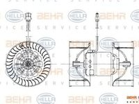 Ventilator habitaclu bord BMW 3 E46 HELLA 8EW 009 159-201