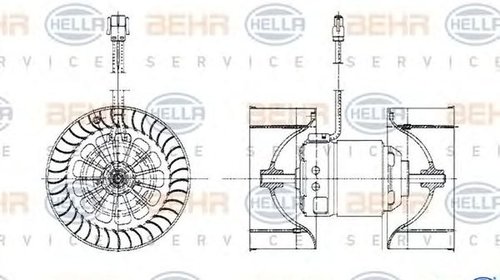 Ventilator habitaclu bord BMW 3 E46 HELLA 8EW