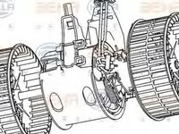 Ventilator habitaclu bord BMW 5 E60 HELLA 8EW 351 040-651 PieseDeTop