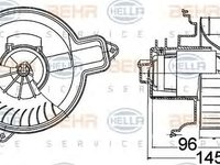 Ventilator habitaclu bord CITROEN ZX Break N2 HELLA 8EW 009 158-101