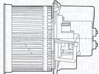 Ventilator habitaclu bord FIAT PANDA 169 MAGNETI MARELLI 069412654010 PieseDeTop