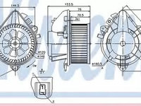 Ventilator habitaclu bord FIAT PUNTO 188 NISSENS 87124 PieseDeTop