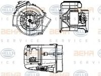 Ventilator habitaclu bord MERCEDES-BENZ S-CLASS W220 HELLA 8EW 009 159-371