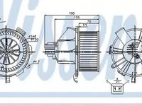 Ventilator habitaclu bord OPEL ZAFIRA B Van NISSENS 87085 PieseDeTop