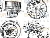 Ventilator habitaclu bord SEAT ALHAMBRA 710 711 HELLA 8EW 351 043-211