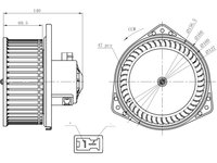 Ventilator, habitaclu fata (34303 NRF) NISSAN