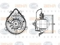 Ventilator, habitaclu PEUGEOT 806 (221), Citroen SYNERGIE (22, U6), FIAT ULYSSE (220) - HELLA 8EW 009 159-391