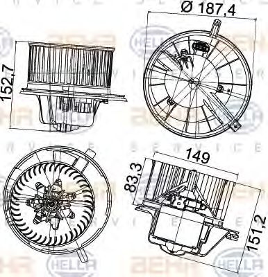 Ventilator habitaclu SKODA SUPERB combi (3V5) - Cod intern: W20008200 - LIVRARE DIN STOC in 24 ore!!!