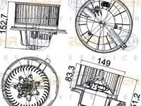 Ventilator habitaclu VOLKSWAGEN CADDY III caroserie (2KA, 2KH, 2CA, 2CH) - OEM - VALEO: VAL698809|698809 - Cod intern: W02128761 - LIVRARE DIN STOC in 24 ore!!!