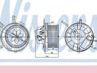 Ventilator, habitaclu VW GOLF VI Variant (AJ5) (2009 - 2013) NISSENS 87032 piesa NOUA