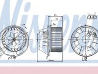 Ventilator, habitaclu VW PASSAT (362) (2010 - 2014) NISSENS 87034 piesa NOUA