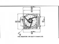 Ventilator racire motor AUDI A3 8L1 1996->2004 pentru S3 quattro-154 KW