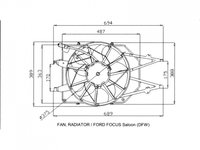 Ventilator racire motor FORD FOCUS 1 LIMUZINA 1999-> pentru 1.8 1.8 GLX 16V, 1.8 16V-85 KW