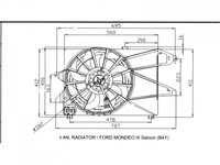 Ventilator racire motor FORD MONDEO 1 limuzina 1993-> pentru 1.8 i 16V, 1.8 i CLX 16V-85 KW