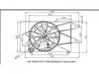 Ventilator racire motor FORD MONDEO 2 1996-> pentru 1.8 TD-66 KW