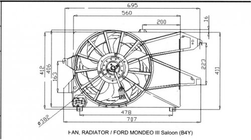 Ventilator racire motor FORD MONDEO 3 TURNIER
