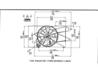 VENTILATOR RACIRE MOTOR FORD MONDEO I 1993-> pentru 1.8 i 16V-85 KW