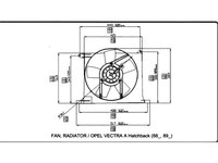 Ventilator racire motor OPEL VECTRA A 1989-> pentru 2.0 i 4x4 (F19, M19)-85 KW