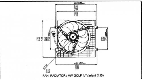 Ventilator racire motor SKODA OCTAVIA 1 / 2 1