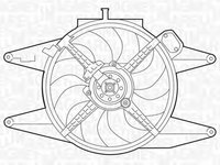 Ventilator radiator 069422041010 MAGNETI MARELLI pentru Alfa romeo 146 Alfa romeo 147